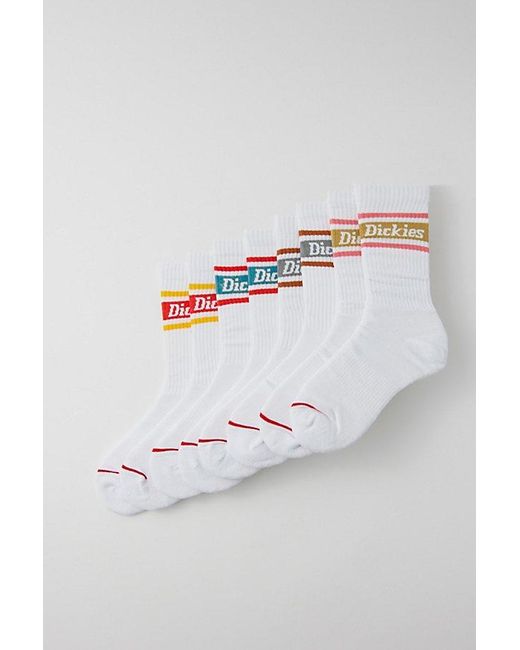 Dickies White Rugby Stripe Sock 4-Pack for men