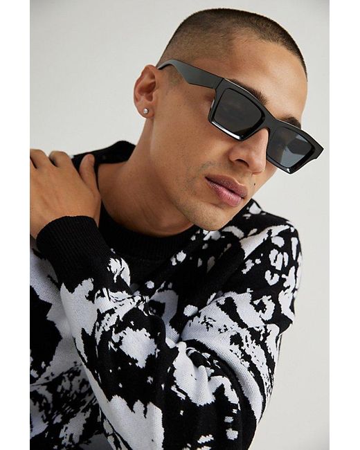 Urban Outfitters Black Chase Square Sunglasses for men
