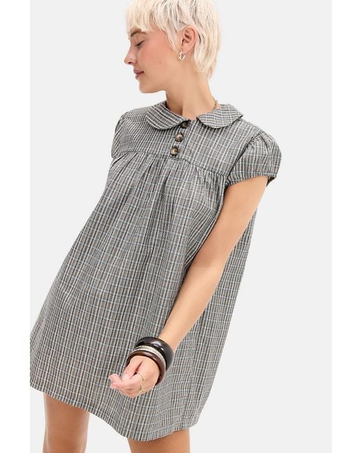 Kimchi Blue Gray Clemmie Pea Coat Mini Dress