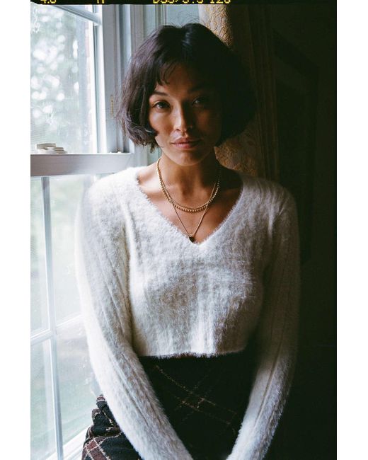 Urban Outfitters White Uo Martini Sweater