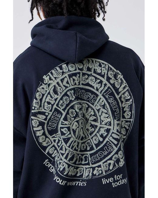 Urban Outfitters Blue Uo Black Live For Today Hoodie for men
