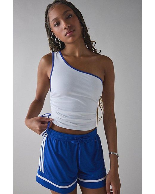 Out From Under Blue Bec Ruched One-Shoulder Top