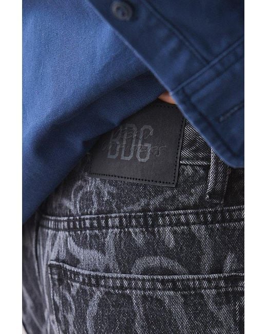 BDG Blue Nitro Graffiti Print Baggy Fit Jean for men
