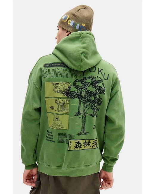 Urban Outfitters Uo Green Shinrin Yoku Hoodie for men