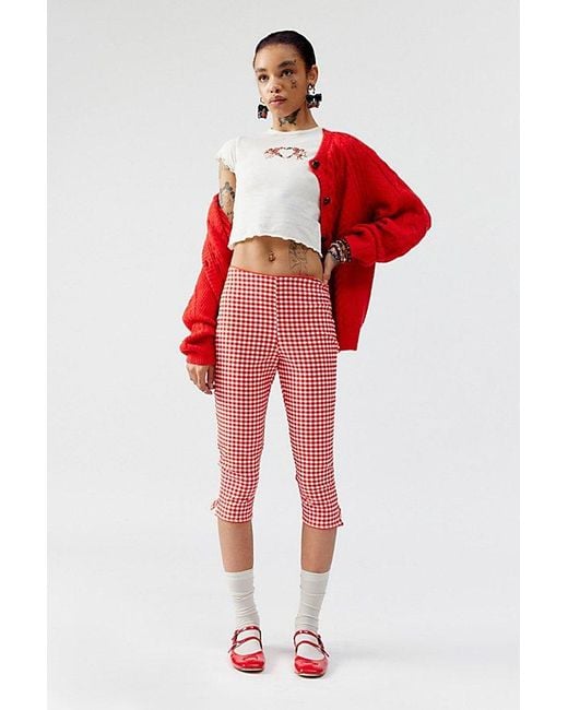 Urban Outfitters Red Uo Ellie Capri Pant