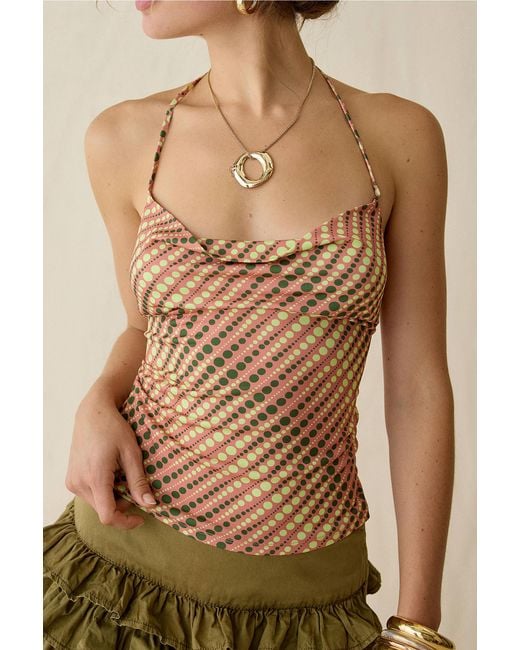 Urban Outfitters Brown Uo Mikah Halter Top