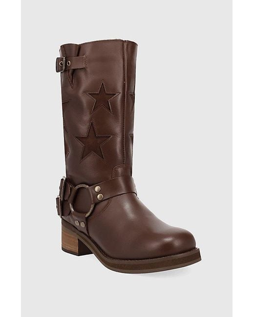 Dingo Brown Blacklist Star Leather Boot