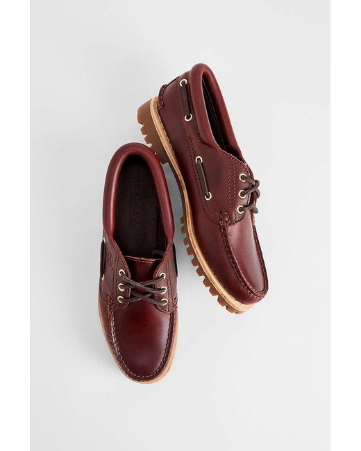 Timberland Red Burgundy Noreen Boat Shoes Uk 5 At Urban Outfitters