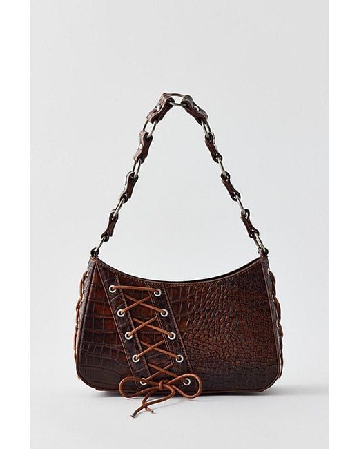 Silence + Noise Kez Boho Laced Shoulder Bag in Brown | Lyst