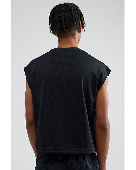 Nike Black Uo Exclusive Cropped Swim Shirt Top for men