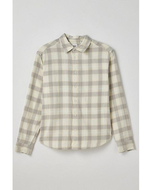 BDG Natural Vintage Button-Down Flannel Shirt Top for men