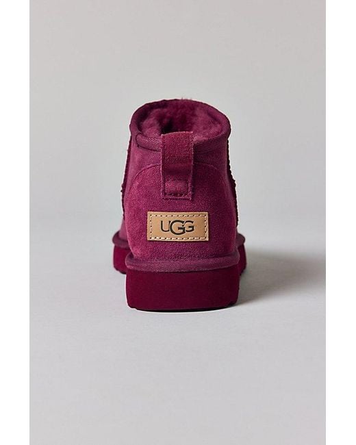 Ugg Purple Classic Ultra Mini Ankle Boot