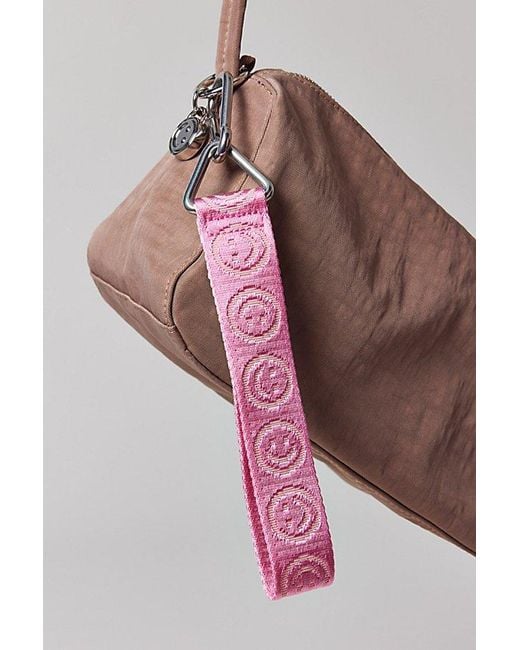 Baggu Pink Uo Exclusive Logo Keychain