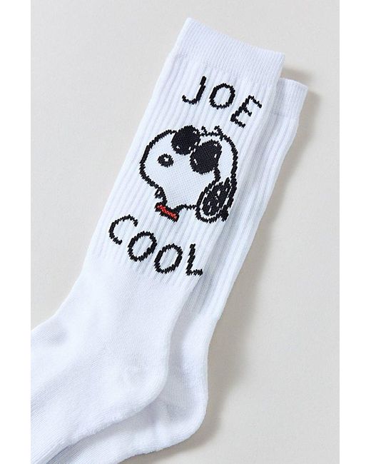 Urban Outfitters White Peanuts Snoopy Joe Cool Crew Sock for men
