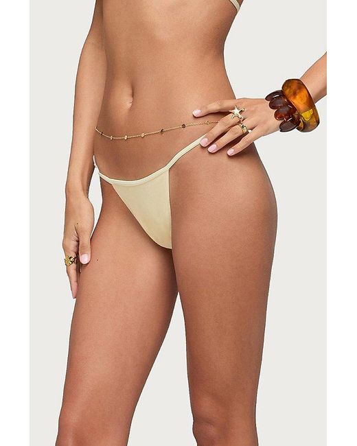 Edikted Natural Evana Bead String Bikini Bottom
