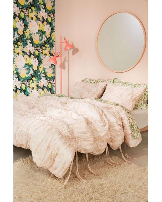 Urban Outfitters Pink Rita Floral Ruffle Comforter for men
