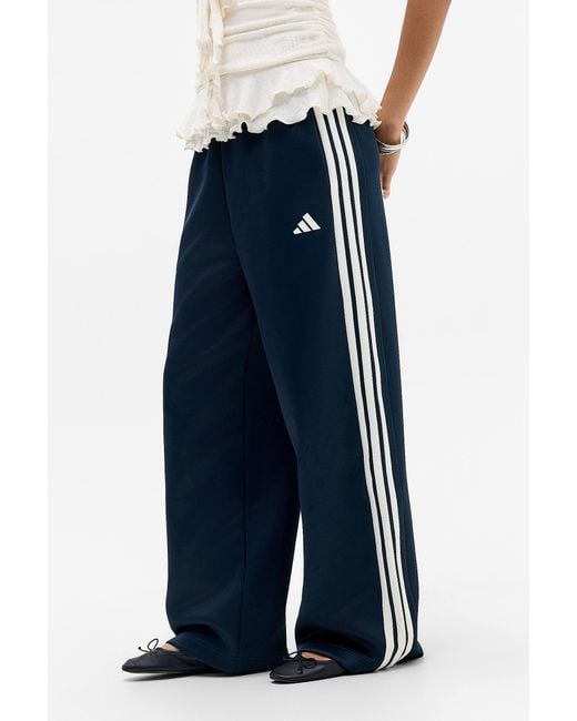 Adidas Blue Navy 3-stripes Stadium Baggy Track Pants