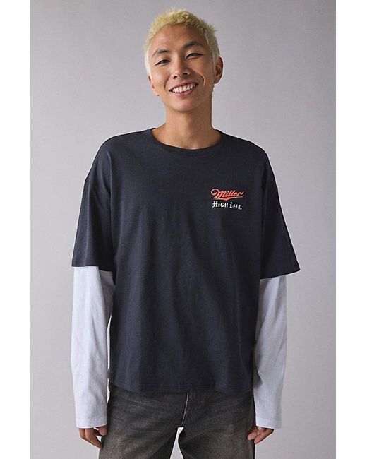 Urban Outfitters Blue Miller High Life Double Life Graphic Tee for men