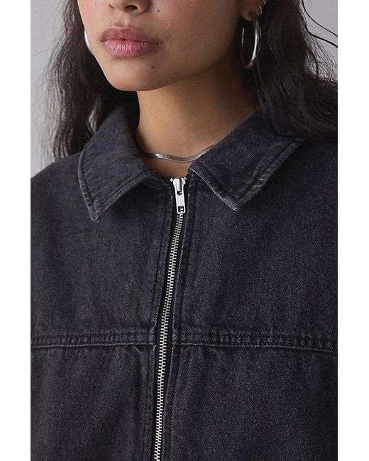 BDG Gray Maya Oversized Denim Trucker Jacket