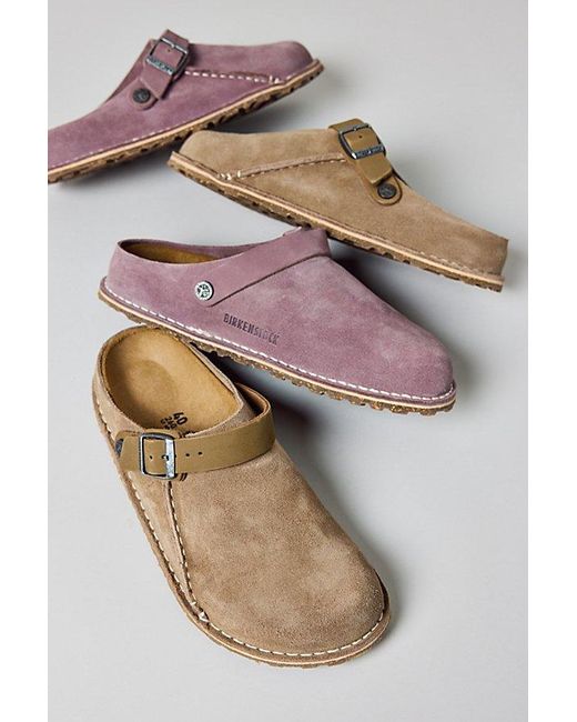 Birkenstock Gray Lutry Premium Suede Clog