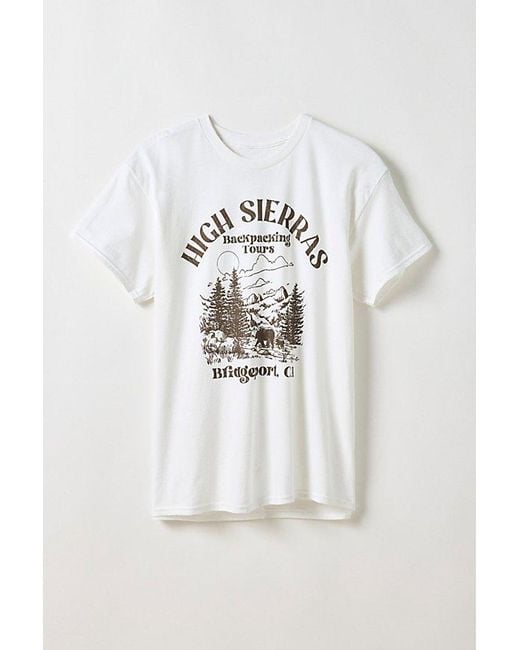 Urban Outfitters White High Sierra Backpacking Tours Graphic Tee for men