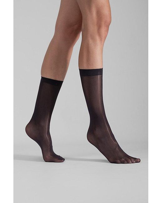 LECHERY Brown Lechery Shiny Sheer Sock Set