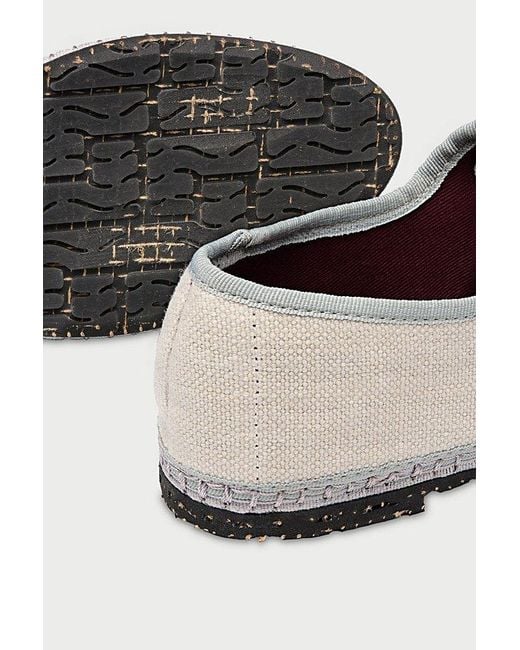 Flabelus White Linen Mary Jane Flat