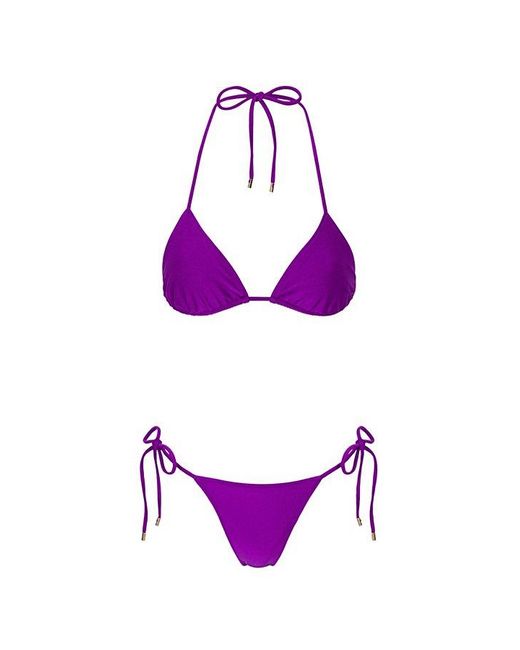 Sunkissed Red Le Triangle String Bikini Top