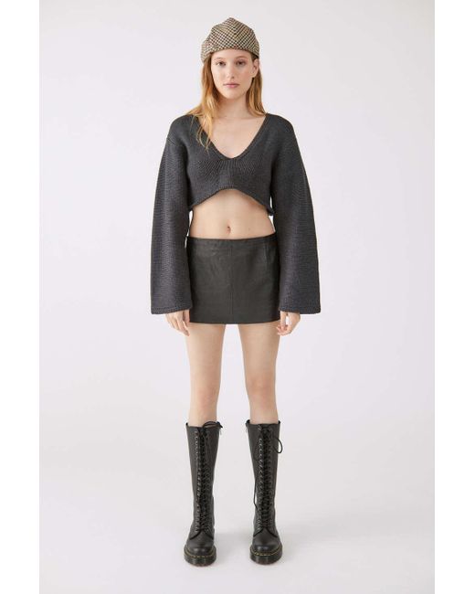 BDG Mavis Cropped Pullover Sweater in Gray | Lyst