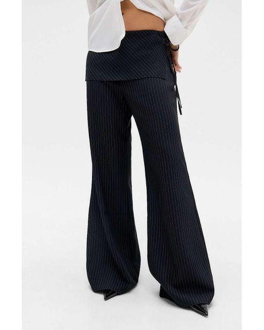 Urban Outfitters Blue Uo Side Tie Skirt Trousers