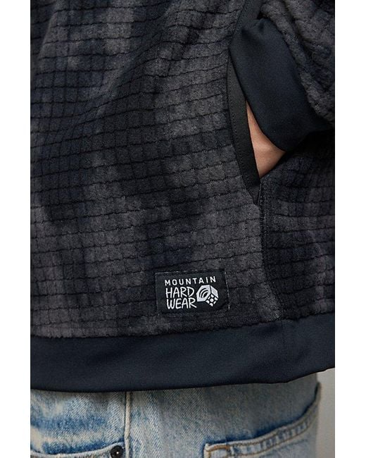Mountain Hardwear Gray Big Grid Half Zip Pullover Jacket for men