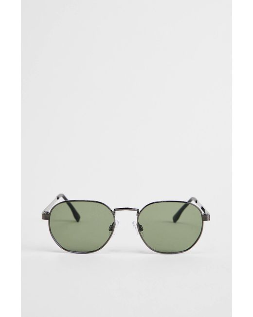 Urban Outfitters Green Uo Black Porto Sunglasses for men