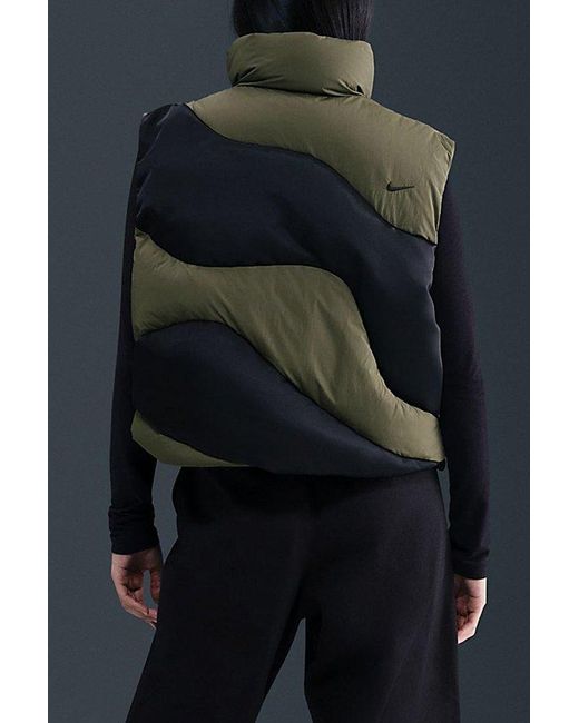 Nike Black Sportswear Swoosh Series Oversized Down Vest Jacket