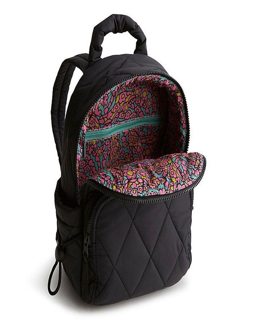Vera Bradley Black Quilted Nylon Small Banbury Backpack