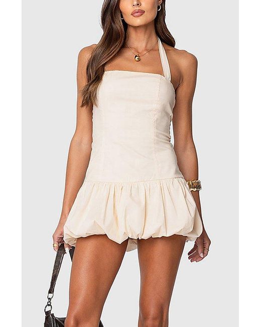 Edikted Natural Bryn Bubble Skirt Mini Dress