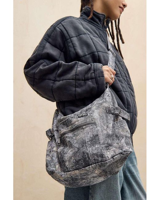 BDG Blue Camo Canvas Zip Sling Bag