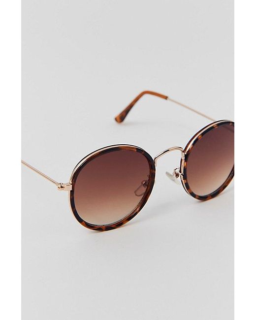Urban Outfitters Metallic Joey Combo Round Sunglasses for men