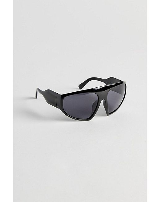 Urban Outfitters Blue Danny Oversized Shield Sunglasses for men