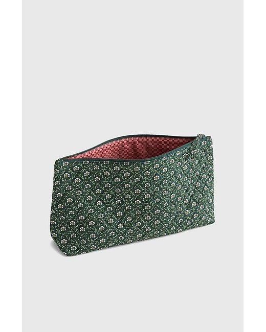 Vera Bradley Green Quilted Cotton Large Pouch