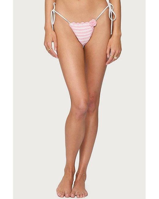 Edikted Multicolor Azalea Crochet String Bikini Bottom