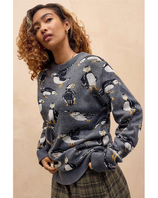 Kavu Gray Highline Puffin Knit Jumper