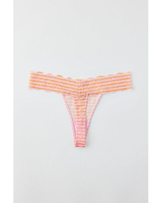 Out From Under Pink Lace Low-Rise Thong