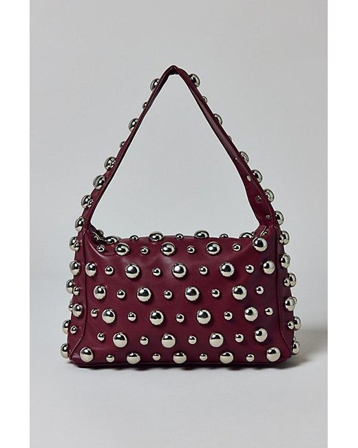Silence + Noise Black Mona Studded Shoulder Bag