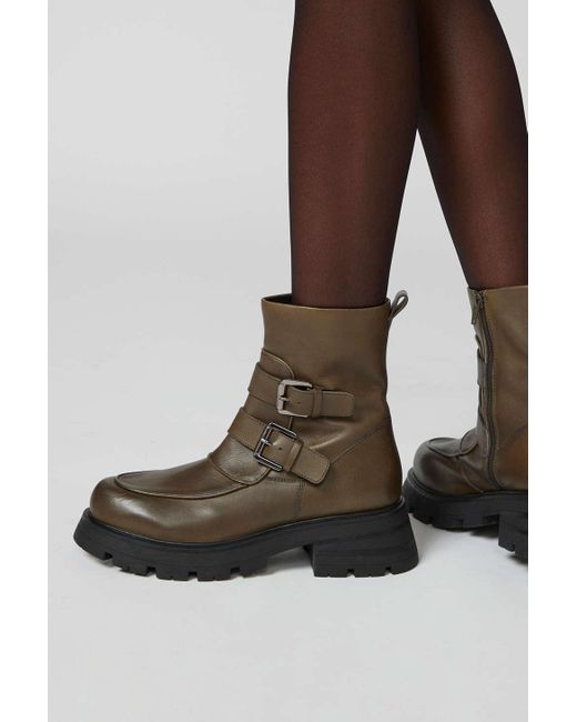 Seychelles Chasin You Moto Boot In Olive,at Urban Outfitters in Green | Lyst