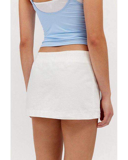 BDG Blue Harlow Micro Mini Wrap Skirt