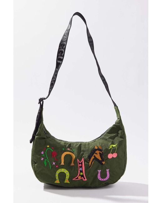 Baggu Multicolor X Jessica Williams Embroidered Medium Crescent Bag