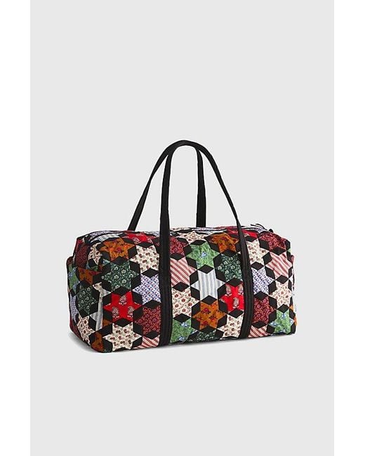Vera Bradley Black Quilted Cotton Large Duffel Bag