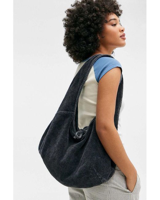 Urban Outfitters Black Bdg Flo Slouch Corduroy Tote Bag