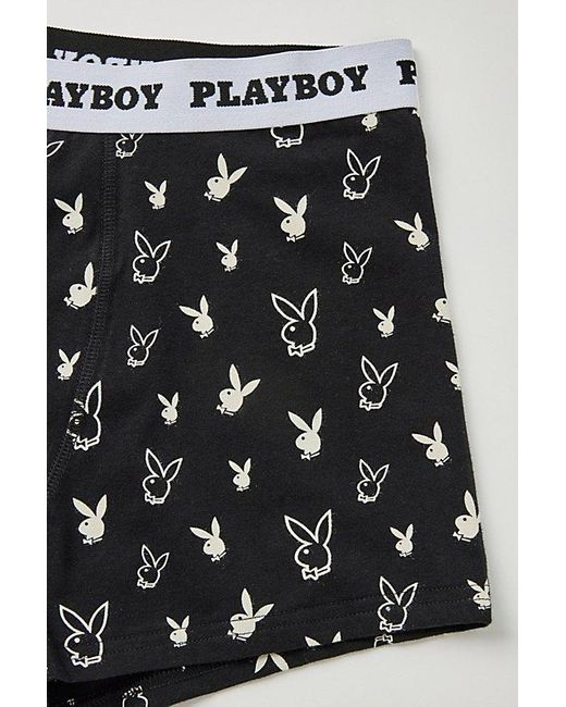 Urban Outfitters Black Playboy Tossed Icon Boxer Brief for men