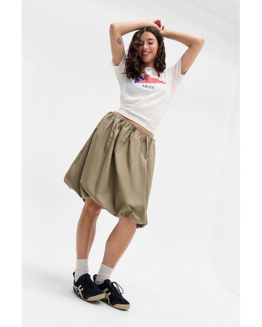 Urban Outfitters Natural Uo Lori Awkward Bubble Midi Skirt
